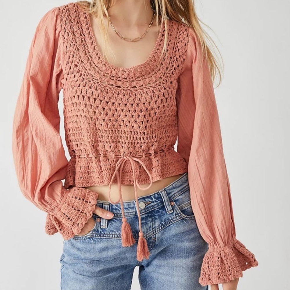 Free People // Megan Crochet Top